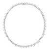 EVERLY JEWELRY | Sterling Silver 44 1/2 CT TGW Created White Sapphire Teardrop Tennis Necklace, 18 inc - 4 of 4