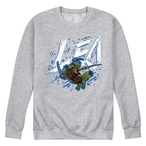 Men's - Teenage Mutant Ninja Turtles Mutant Mayhem - Sketch Leo Graphic Fleece Sweatshirt - 1 of 4