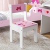 Yinvani Pink Kids Desk and Chair Set with Storage Drawer, for kids 3-6 Years Old - 4 of 4