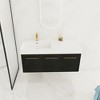 ChicFurnit Bathroom Vanities Wall Mounted Vanity with Resin Basin and Ample Storage for Bathroom, Black, 47.3"*18.1"*22.4" - 2 of 4