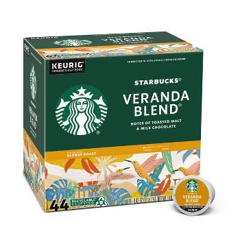 Starbucks Blonde Light Roast K-Cup Coffee Pods — Veranda Blend for Keurig Brewers — 1 box (44 pods)