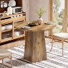 Lantine 31.5" Round Dining Room Table for 2-4, Farmhouse Small Kitchen Dinner Table with Square Base for Dining Room, Living Room - 2 of 4