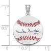 Black Bow Jewelry Sterling Silver Duke Snider Signature SM Enamel Baseball Pendant - 4 of 4