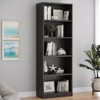 Infurnic Decorative Bookshelf, Tall Modern Wood Bookshelf with Five Shelves, for Living Room or Library Bookcase, Black, 11.6"*24.4"*68.9" - 2 of 4