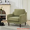 Mid Century Accent Chair for Living Room, Modern Reading Chair for Bedroom,Linen Fabric Upholstered Armchair,Comfy Single Sofa Side Chair - 2 of 4