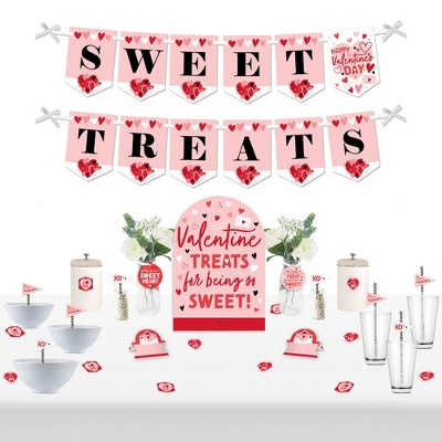 Big Dot of Happiness Happy Galentine's Day - DIY Valentine's Day Party Mimosa  Bar Signs - Drink Bar Decorations Kit - 50 Pieces