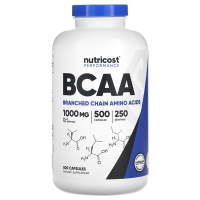 Nutricost Performance, BCAA, 1,000 mg, 500 Capsules (500 mg per Capsule)