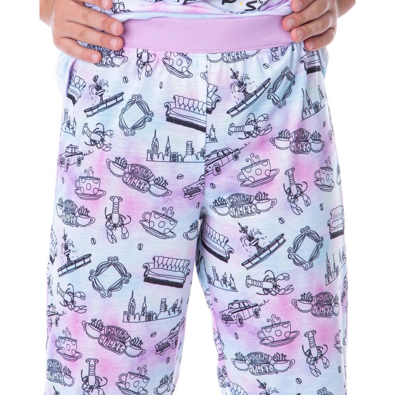 Friends TV Show Logo Girls' Rather Be Watching Sleep Jogger Pajama Set Multicolored, 3 of 5