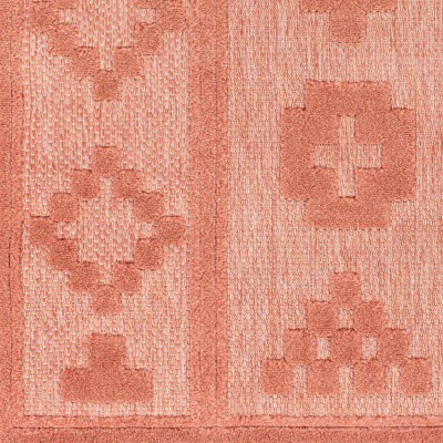Hiro 6'7" x 9' Orange Polypropylene Outdoor Rug