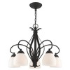 Livex Lighting Brookside 5 - Light Chandelier in  Black - 3 of 4