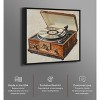 Notoriart Vintage Record Player Bar Cart Art For Men Framed - 3 of 4
