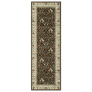 Washable Farmhouse Floral Print Living Room Rugs, Soft Non Slip Modern Bedroom Carpet, Ultra Thin Floor Rug for Home Office - 1 of 4