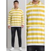 Lars Amadeus Men's Long Sleeves Drawstring Striped Hooded Sweatshirts - 4 of 4