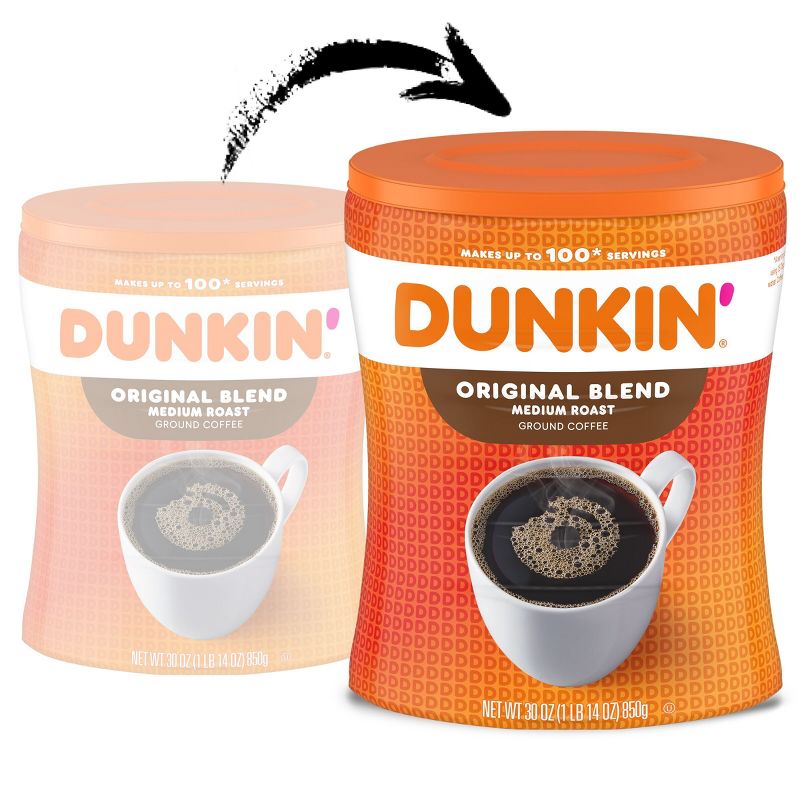 Dunkin&#39; Original Blend, Medium Roast Coffee Canister - 30oz, 4 of 11