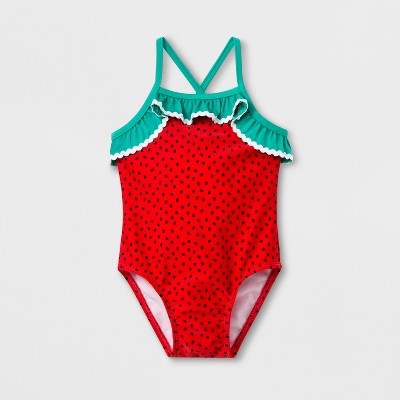 strawberry swimsuit baby