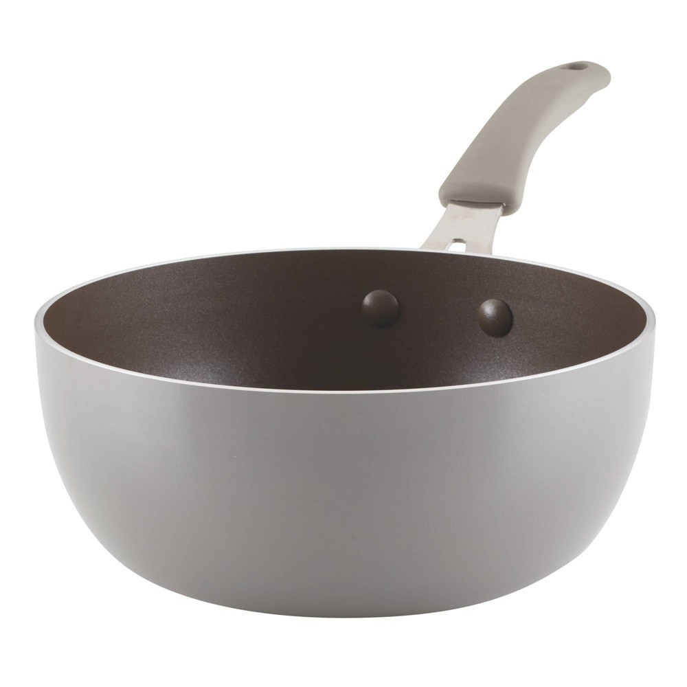 Rachael Ray Cook + Create Aluminum Nonstick Saucier Pan 3qt Gray