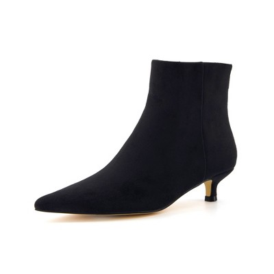 CUSHIONAIRE Women's Barbi Kitten Heel Bootie +Memory Foam, Wide Widths Available