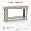 54Inch Entryway Long Console Table with Drawers, Wooden Rectangular Entryway Table w/Open Storage Shelf - 2 of 4