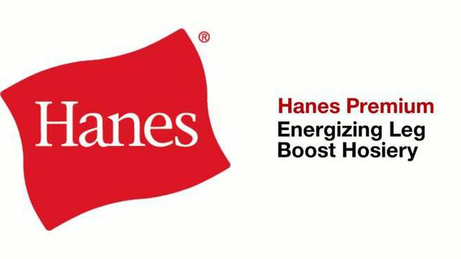 Hanes Premium Women's Perfect Leg Boost Energizing Tights - Jet Black, 2 of 5, play video