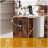 Corner Vanity Desk with Mirror and Lights, 3 Color Lighting Makeup Vanity with Power Outlet, 5 Rotating Drawers, Stool & Open Shelves - 2 of 4