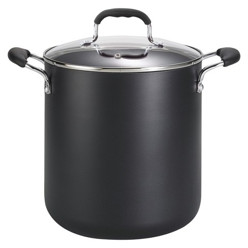 Rachael Ray Cook + Create 12qt Enamel on Steel Stockpot with Lid - Almond