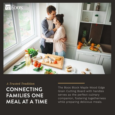 Large Maple Wood Reversible Cutting Board with Handles