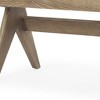 HomeRoots 59" Brown Cane And Solid Wood Bench - 4 of 4