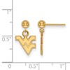 Black Bow Jewelry 14k Yellow Gold Plated Sterling Silver West Virginia Mountaineers NCAA Dangle Earrings - 2 of 3