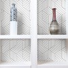 RoomMates Striped Hexagon Peel & Stick Wallpaper White/Gray: Modern Geometric Vinyl, Removable, Self-Adhesive, 28.2 Sq Ft - 4 of 4