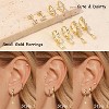 Gold Plated Dangle Earring Stack Set - Hypoallergenic Huggie Hoops & Studs, Dainty Stainless Steel Jewelry - 4 of 4