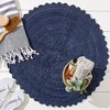 Design Imports French Blue Round Crochet Bath Mat - 4 of 4