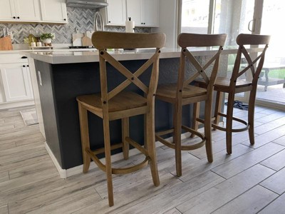 Threshold 24 backed online counter stool