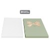 24ct Blank Thank You Cards Pack Striped Bow - 3 of 4