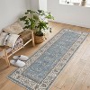 Washable Vintage Floral Area Rug - Non Slip Low Pile Boho Carpet for Living Room, Bedroom, Dining Room & Office - 3 of 4