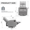 Linen Fabric Swivel Rocking Chair Glider Rocker Recliner Nursery Chair With Adjustable Back and Footrest for Living Room - ModernLuxe - 3 of 4