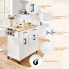 Yaheetech Portable kitchen Storage Cart with Cabinets and Detachable Towel Bar - 4 of 4