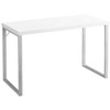 Vynxaria Modern 48" White Computer Desk with Grey Metal Frame Home Office Laptop Workstation - 4 of 4