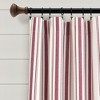 Farmhouse Stripe Yarn Dyed Eco-Friendly Recycled Cotton Window Curtain Panels Red 42X95 Set - 2 of 4