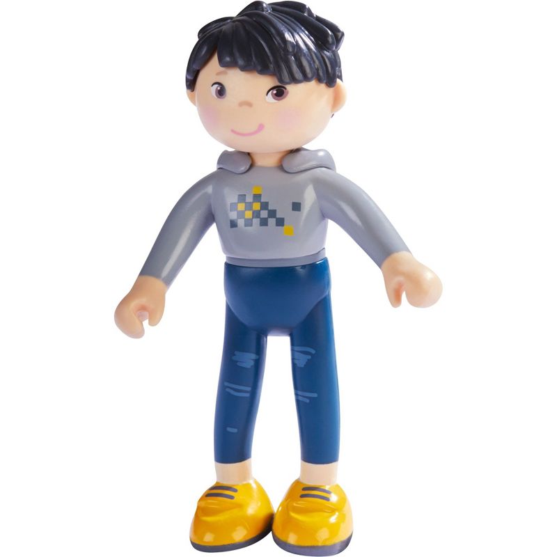 HABA Little Friends Liam - 4" Boy Toy Figure with Black Hair, 2 of 5