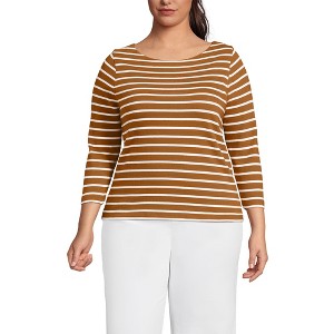 Lands' End Women's Mariner Jersey Boatneck Top - 1 of 3