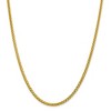 Black Bow Jewelry 3mm, 14k Yellow Gold D/C Hollow Wheat Chain Necklace - 3 of 4