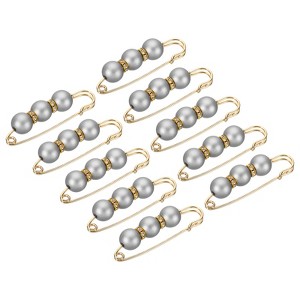 Unique Bargains Metal Decorative DIY Women's Clothing Dress Pearl Sewing Brooch Pins 20 Pcs - 1 of 4