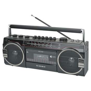 Audiobox® RXC-25BT 10-Watt Portable Cassette Player and Recorder Boombox with 3-Band Radio, Bluetooth®, and Speakers