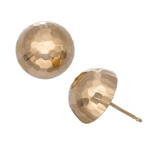 Designs By Gioelli 14K Yellow Gold Hammered Stud Earrings - 1 of 2