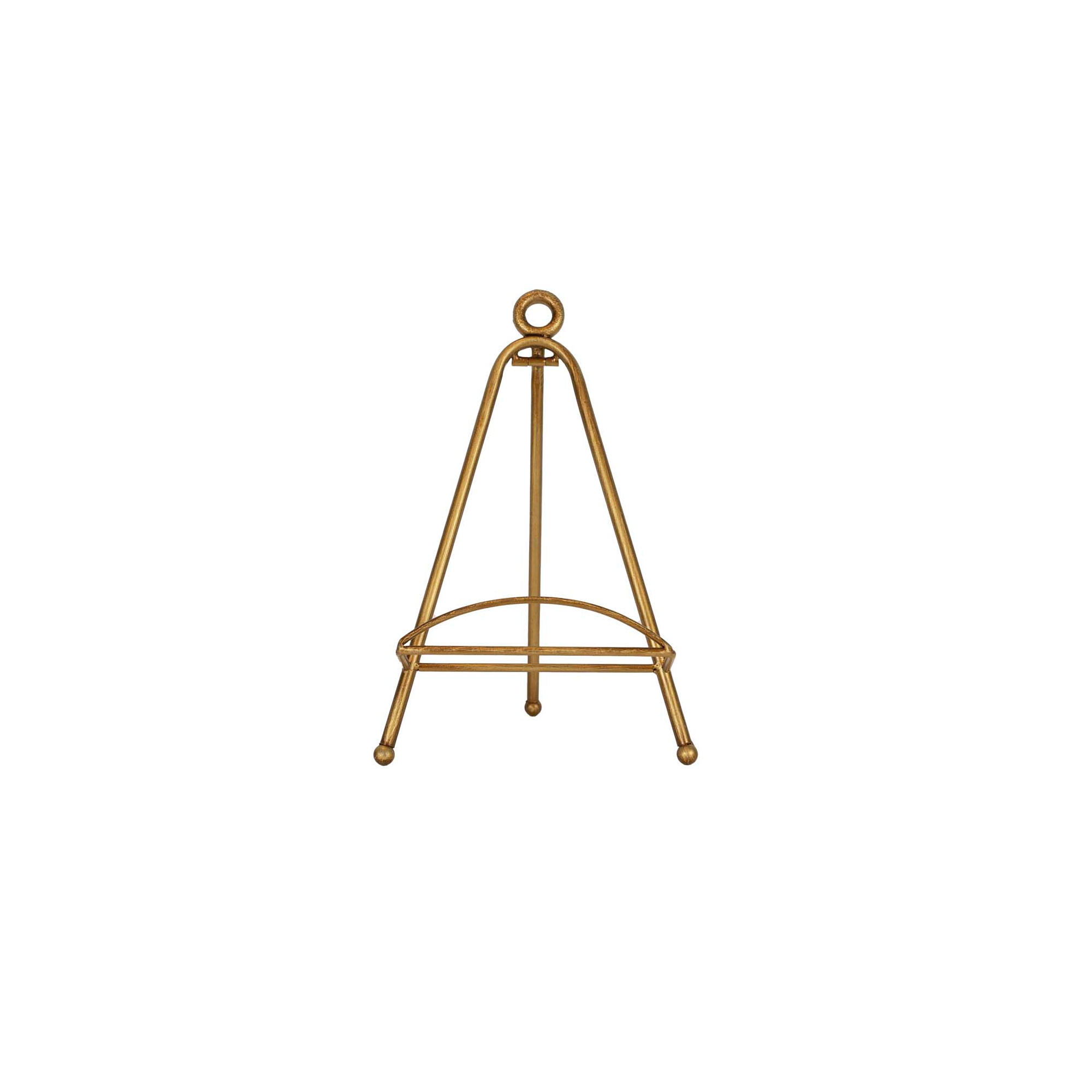 Boho Brass Decorative Folding Easel Metal for Art, Prints, Cookbook Vintage Accent Tabletop Holder
