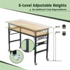 Adjustable Heavy Duty Workbench with Rubber Wood Top, Power Outlets & Wheels ¨C 2000 lbs Load Capacity - 3 of 4