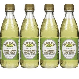 Rose’s Sweetened Lime Juice 4 Pack 12 OZ Bottle, | Perfect for Cocktails, Beverages, and Mixers - 1 of 4