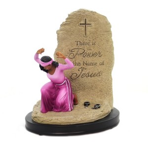 Black Art Power Figurine  -  One Figurine 8.0 Inches -  Name Of Jesus Religious  -  Fpow01  -  Polyresin  -  Multicolored - 1 of 2