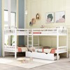 Whisen Twin Size L-Shaped Bunk Bed for 4 with Drawers - 2 of 4