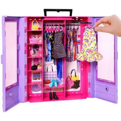 Barbie Fashionistas Purple Portable Closet with Hangers